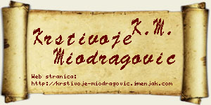 Krstivoje Miodragović vizit kartica